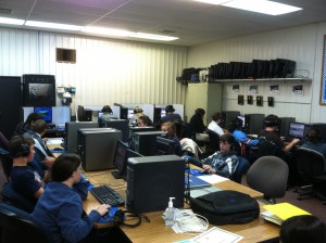 Pickens Academy students learn foreign languages on state-of-the-art equipment.