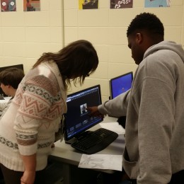 Instructors at Hinds County Career and Technical Center show students how to create 3-D models using computers. Credit: Paul Boger.