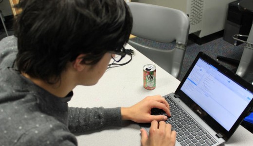 SAIL High School junior Ram Moore is the lead programmer for the OctoPiRates. Credit: Lynn Hatter/WFSU.