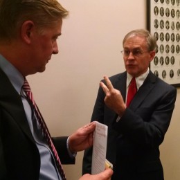 State Rep. Bill Dunn of Knoxville, right, says he was "not confident" that he had the votes to pass vouchers. Credit: Chas Sisk/WPLN