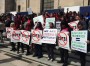 Thousands of students recently gathered outside the state capitol to protest higher education budget cuts. Mallory Falk/WWNO.